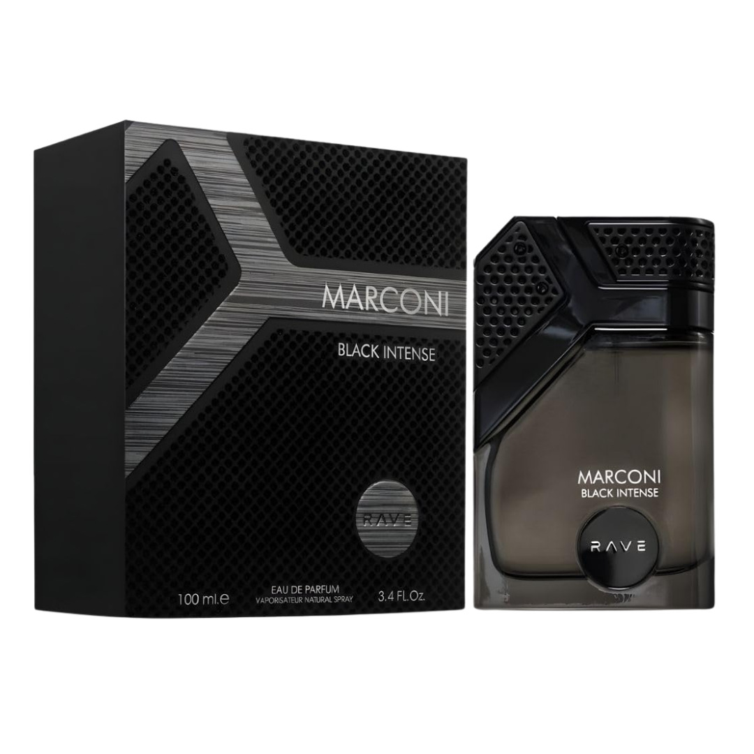 Lattafa Rave Marconi Black Intense EDP for Men 100 mL / 3.4 oz