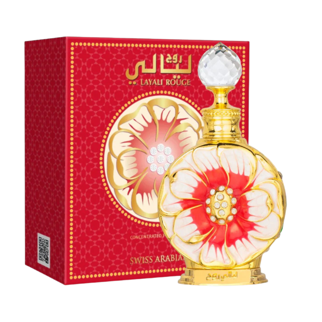 Swiss Arabian Layali Rouge Concentrated Perfume Oil Unisex 15 mL / 0.5 oz