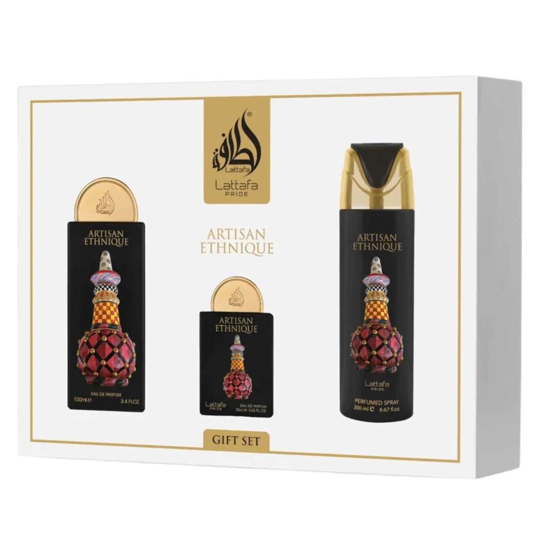 Lattafa Pride Artisan Ethnique 3-Piece Gift Set