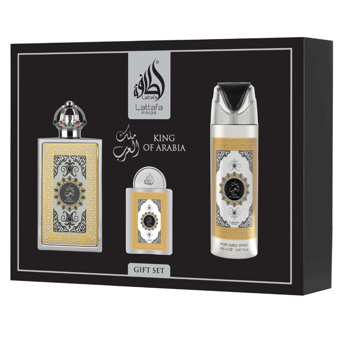 Lattafa Pride King of Arabia 3-Piece Gift Set for Men