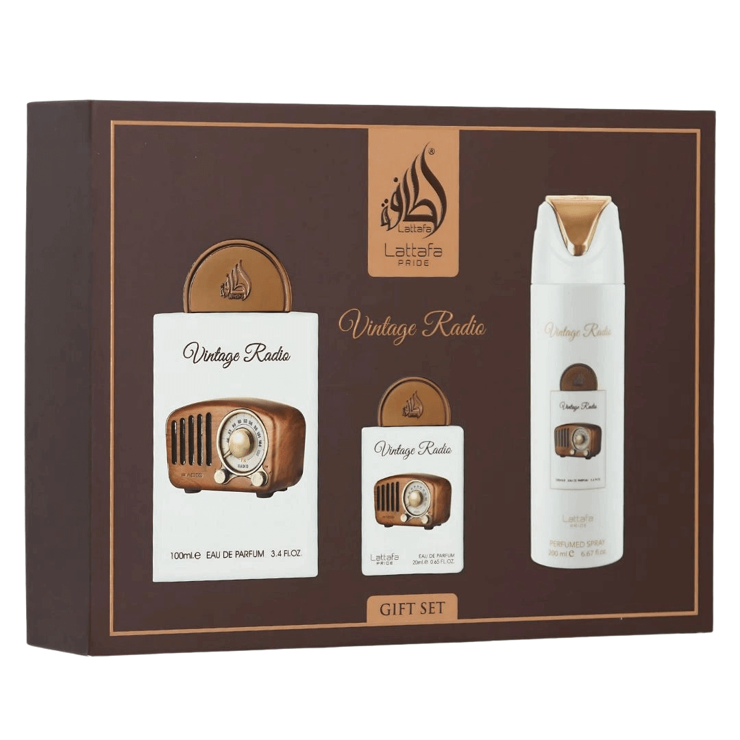 Lattafa Pride Vintage Radio 3-Piece Gift Set